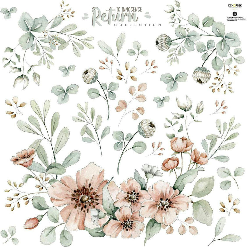 Meadow Flowers Pastel Wall Decal Set