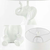Kairi 21" Modern Shabby Chic Resin/Iron Happy Elephant LED Kids' Table Lamp with Phone Stand