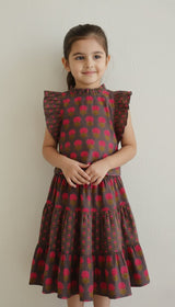 Top and Skirt Set Earthy Brown