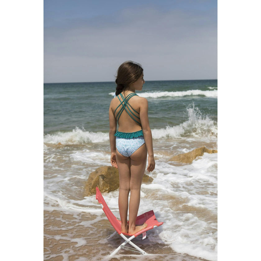 Ruffle Strap Swimsuit, Florals