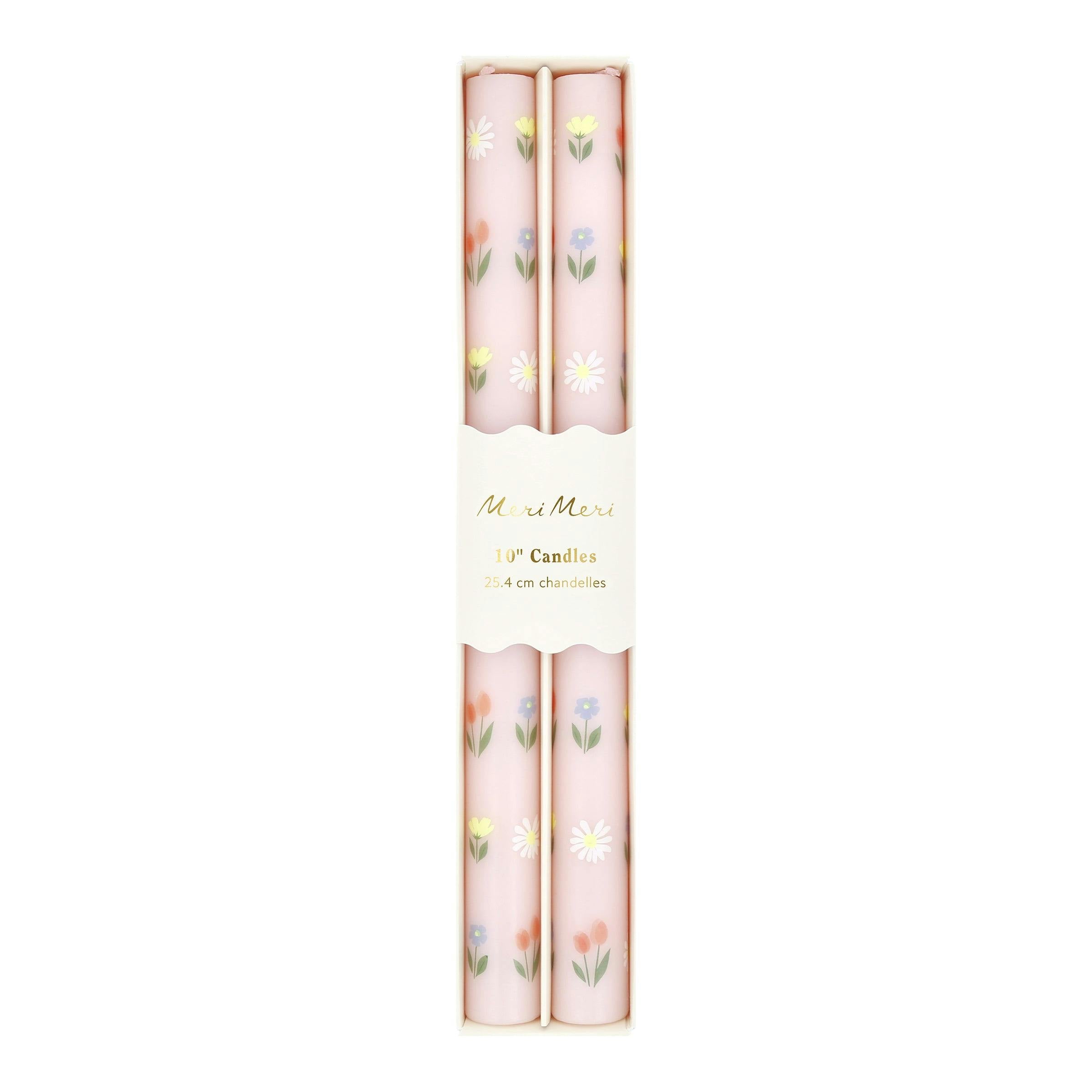 Floral Pattern Table Candles