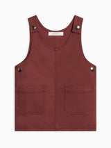 Alma Twill Jumper Dress - Olive