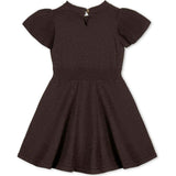 Girl's Organic Flutter Sleeve Cable Sweater Dress, Brown