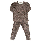 Toddler Pajama Set in Chocolate Leopard