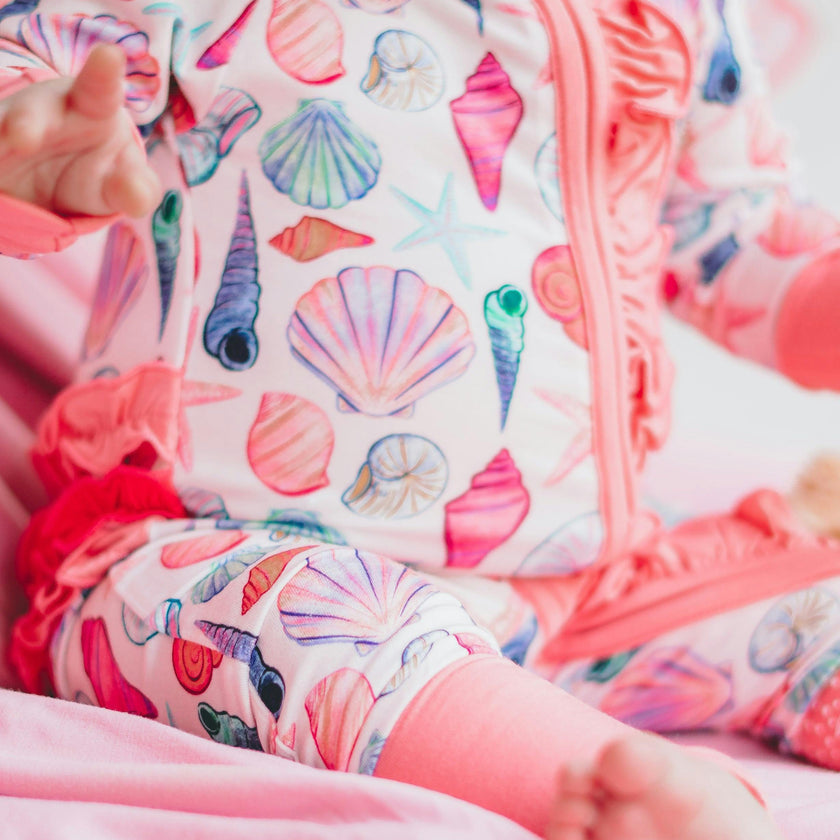 Cute as Shell Ruffle Footie Snoozer