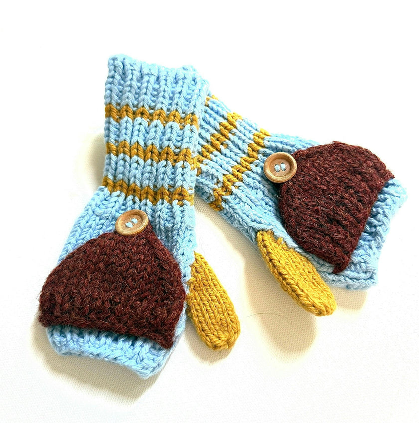 Kids Fingerless Fold-Over Mittens