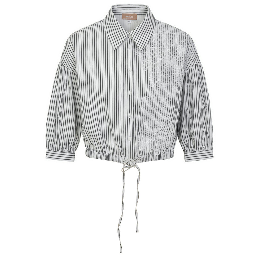 Striped Cropped Bungee Blouse