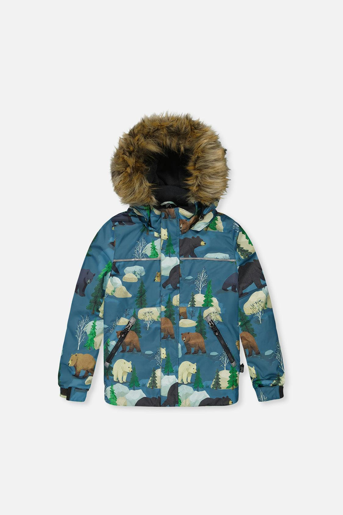 Two Piece Discover Snowsuit Blue Bear Print