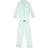 Women's Pink Palm Tree Long PJ Set