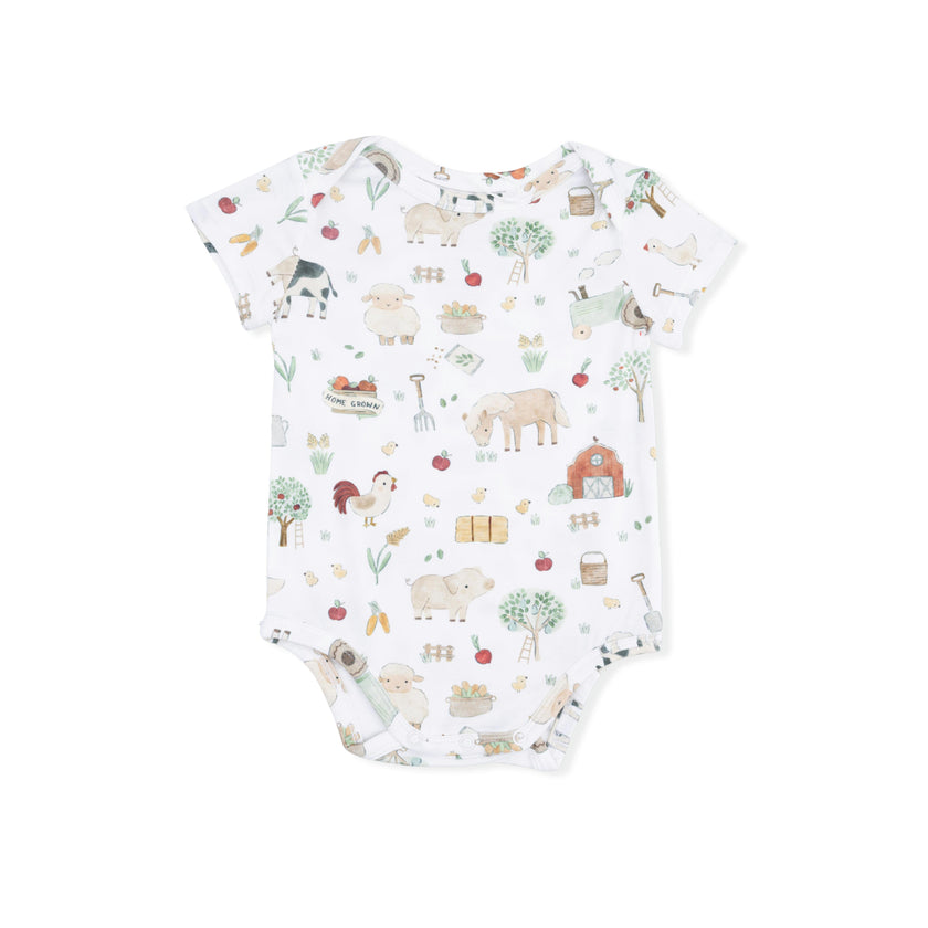 Cute Farm Animals Uni - Short Sleeve Bodysuit