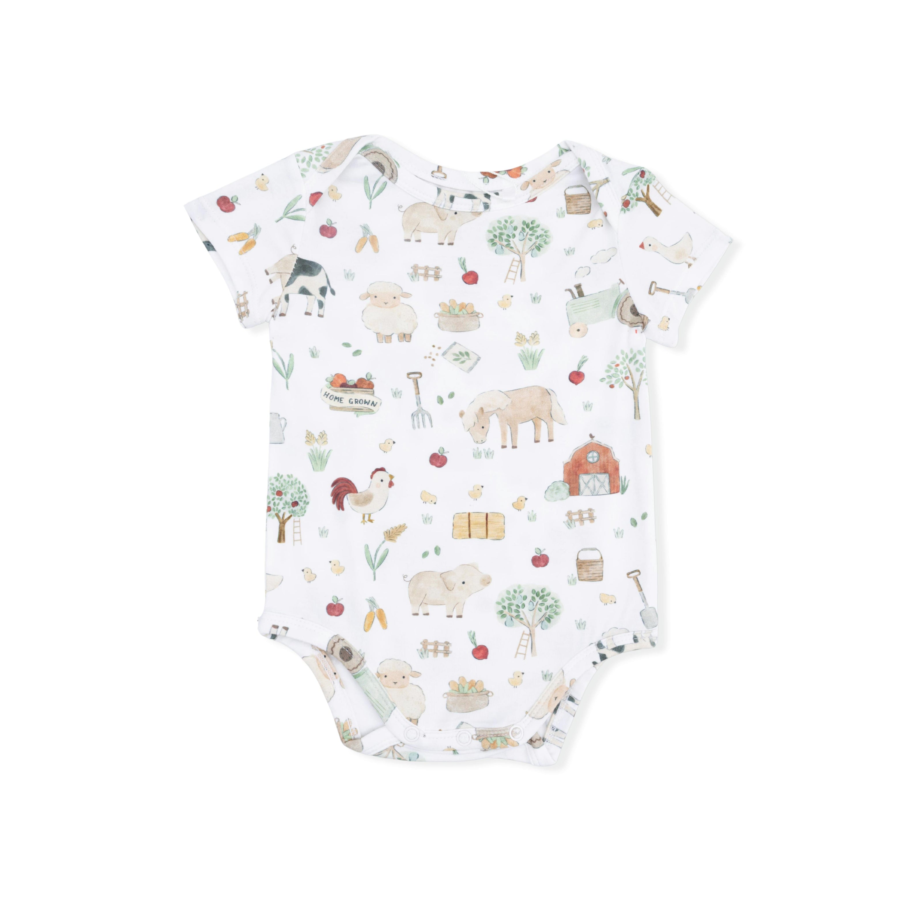 Cute Farm Animals Uni - Short Sleeve Bodysuit