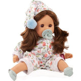 Cosy Aquini 13" Lucky Mushroom - Soft Cloth Brunette Bath Baby Doll with Brown Sleeping Eyes