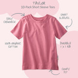 TAYLOR 10-Pack Toddler Short Sleeve T-Shirts