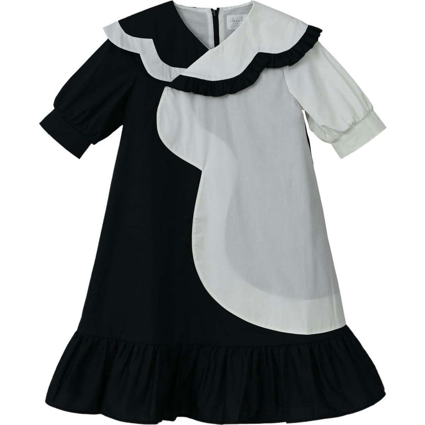 Lily dress (black/off-white)