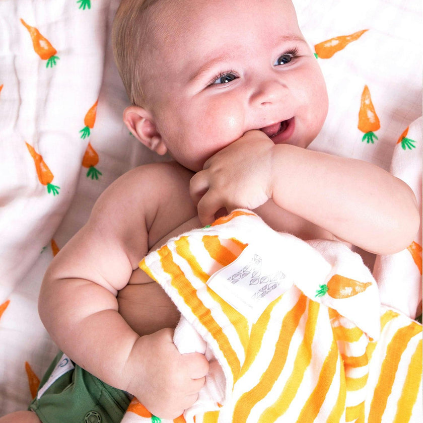 Organic Muslin Four-Layer Reversible Snug Blanket