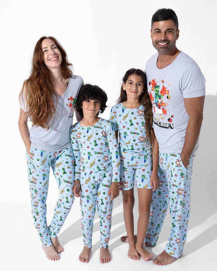 Minecraft: Chicken Jockey Bamboo Kids Pajama Short Set