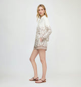 The Audrey Short - Ivory Wildflower Field