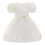 White Polka Dot Princess Dress