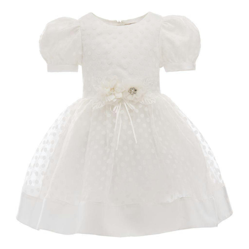 White Polka Dot Princess Dress