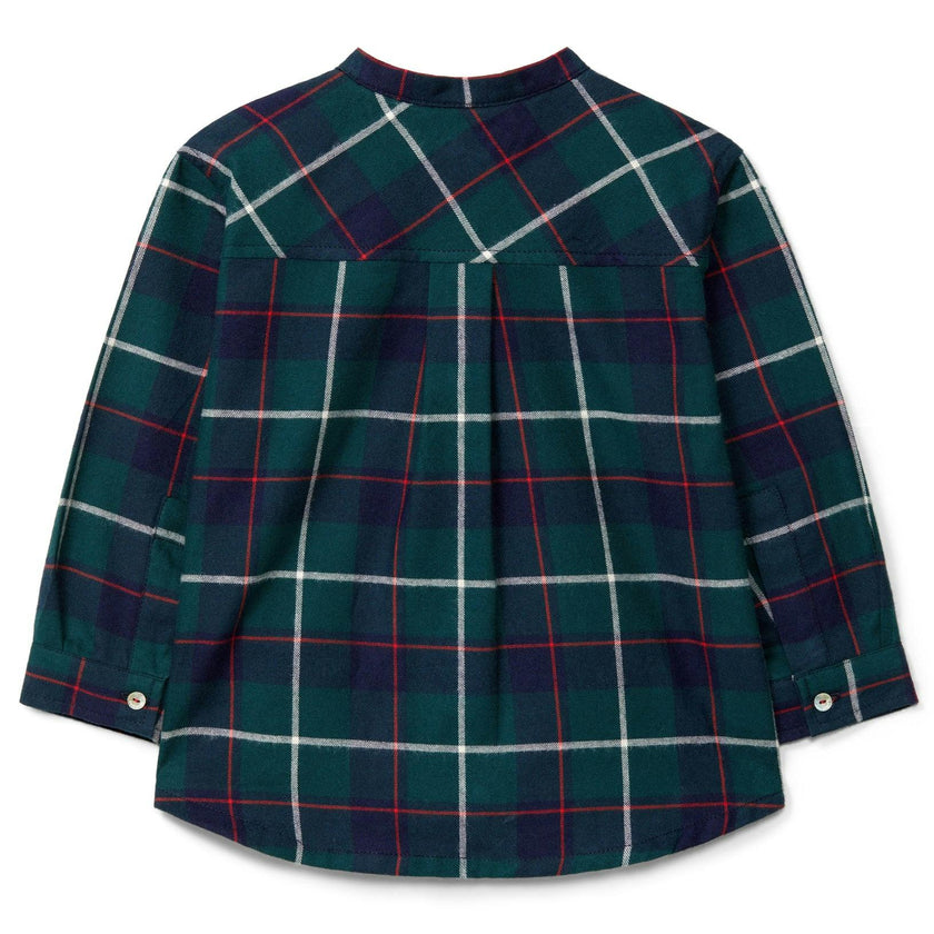 LARANJINHA Evergreen Checked Shirt - Navy Blue