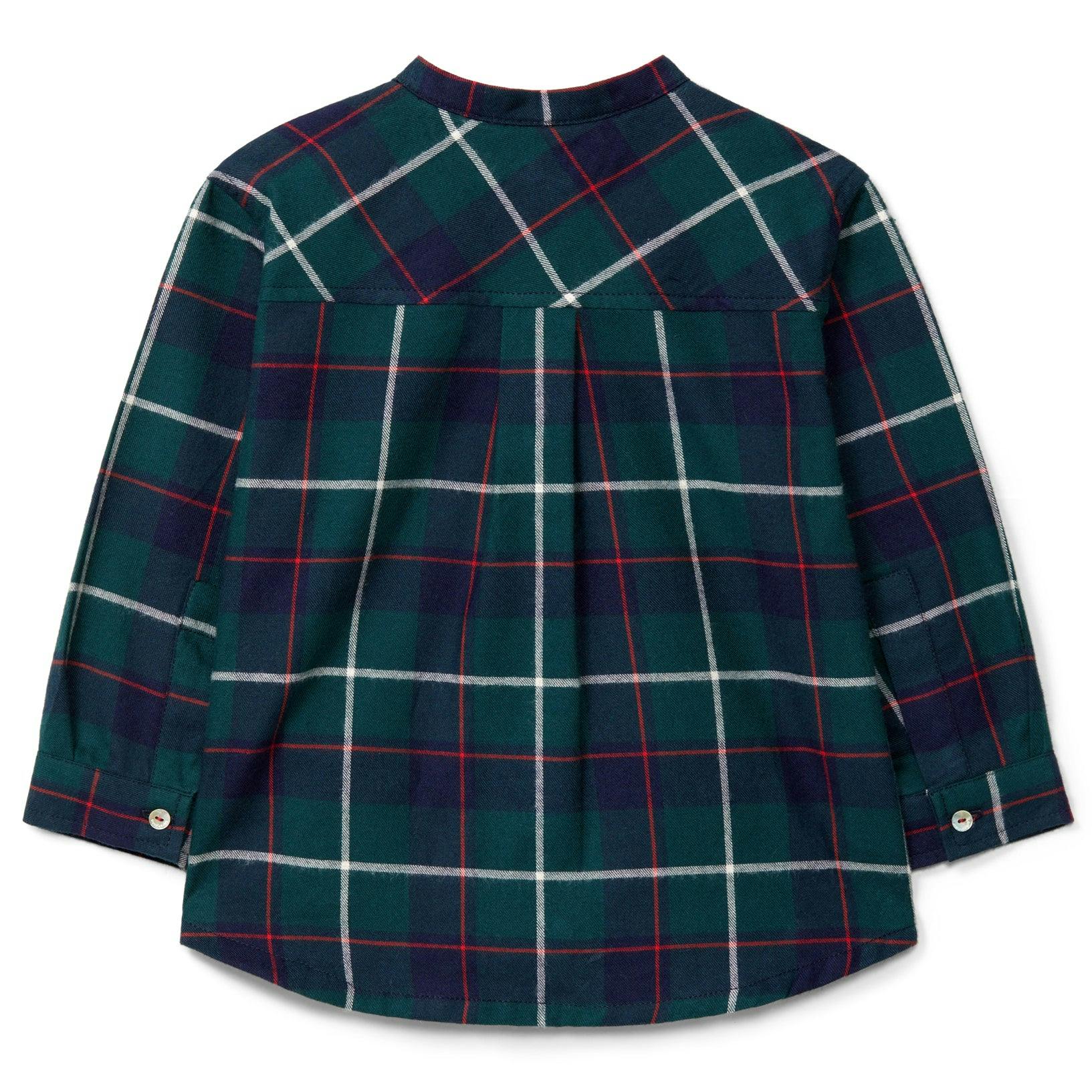 LARANJINHA Evergreen Checked Shirt - Navy Blue