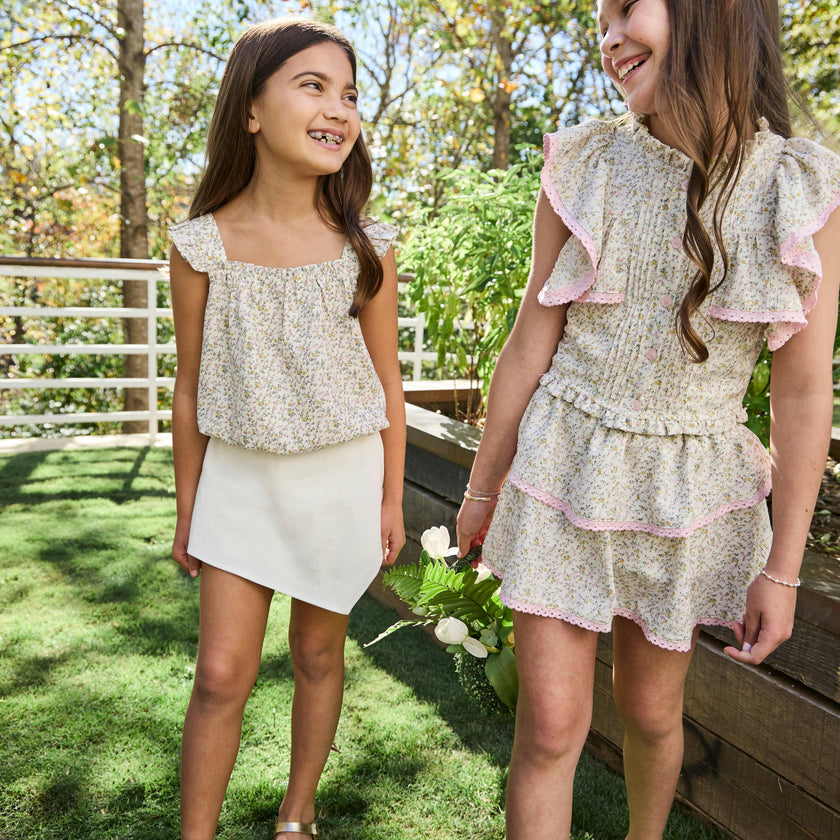 Talia Top Cream Ditsy