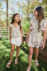 Talia Top Cream Ditsy