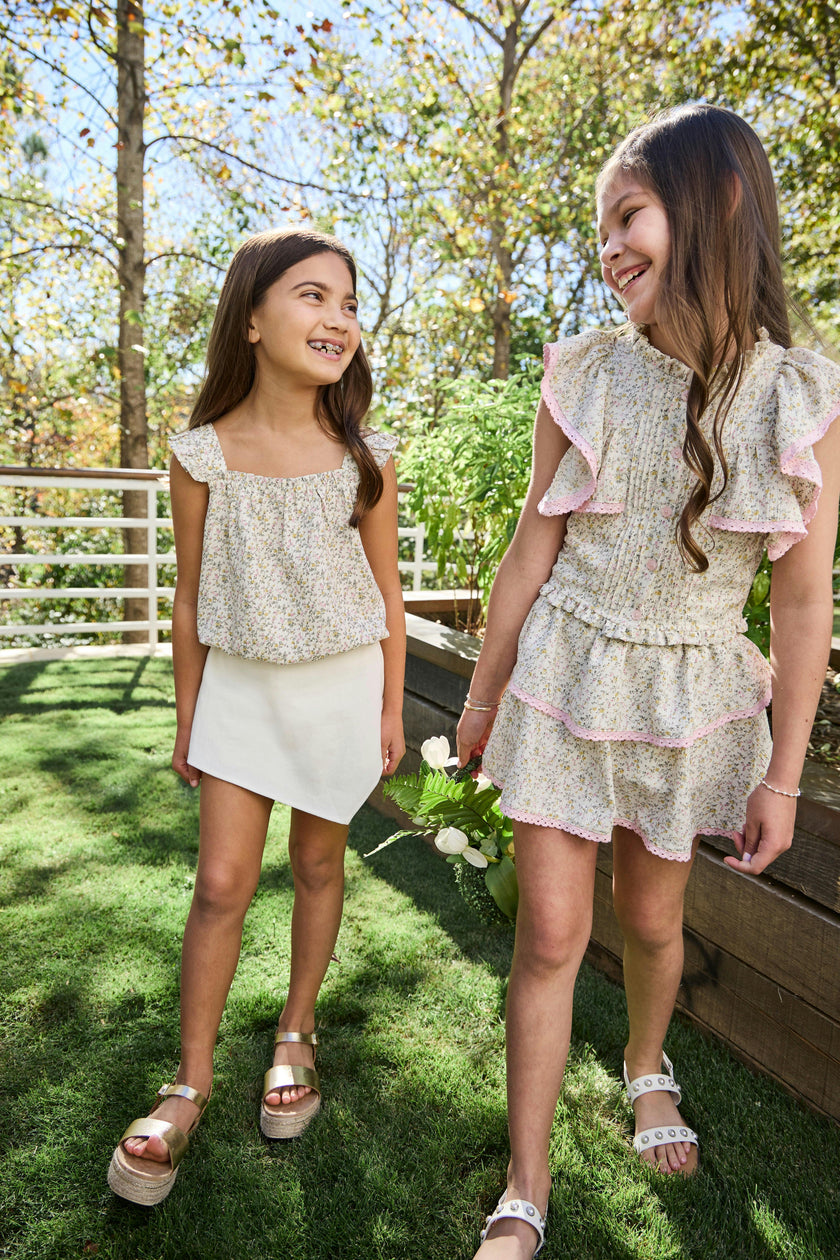 Talia Top Cream Ditsy