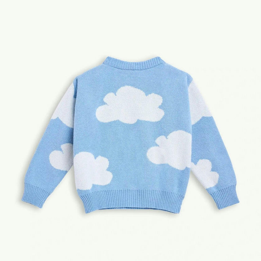 children's wool blend sweater - cloudy