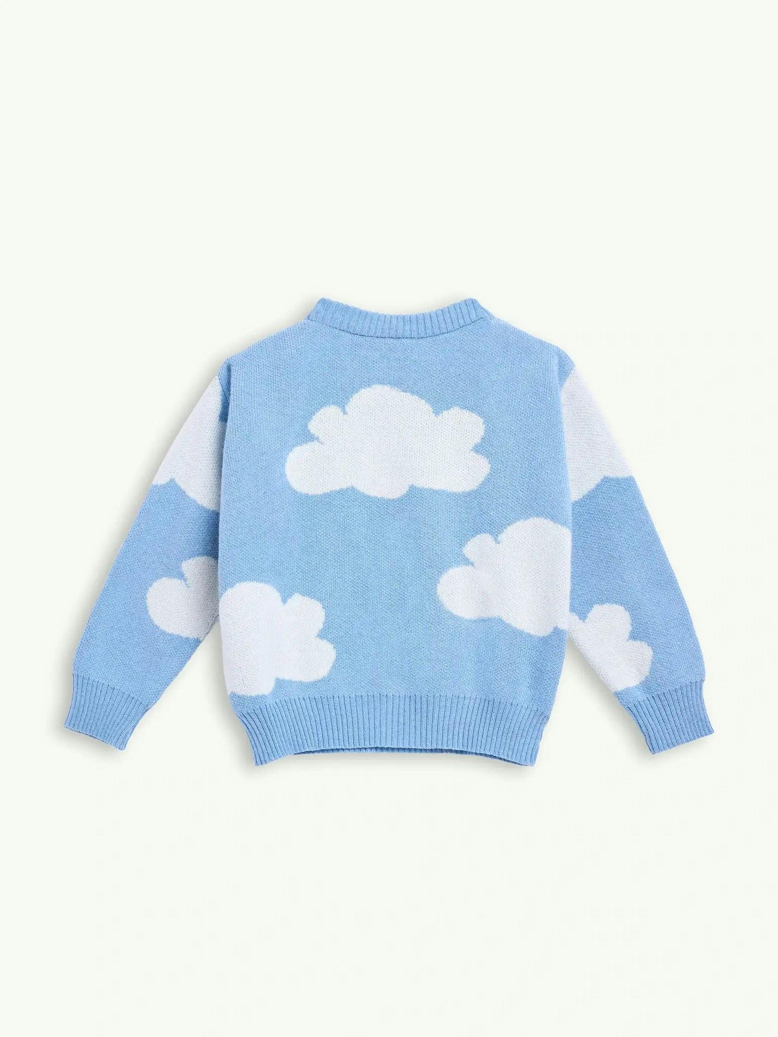 children's wool blend sweater - cloudy
