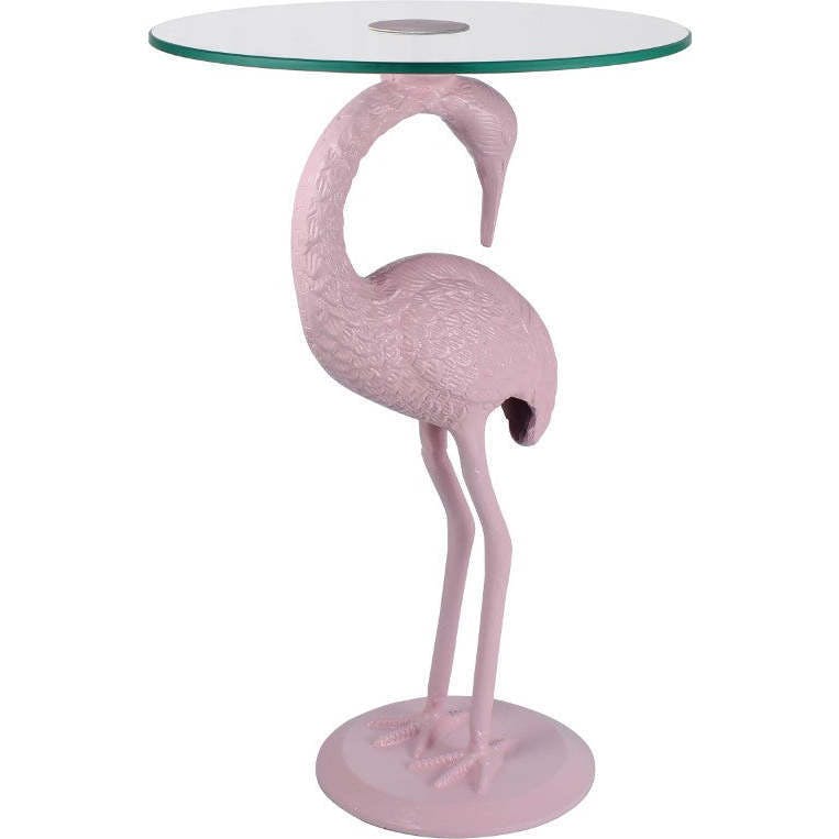 Blanche 25" Classic Mid-Century Glass Top End Table