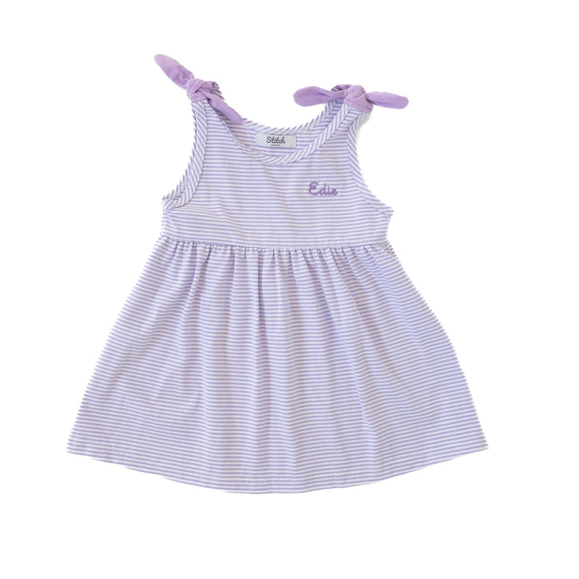 Custom Embroidered Stripe Dress