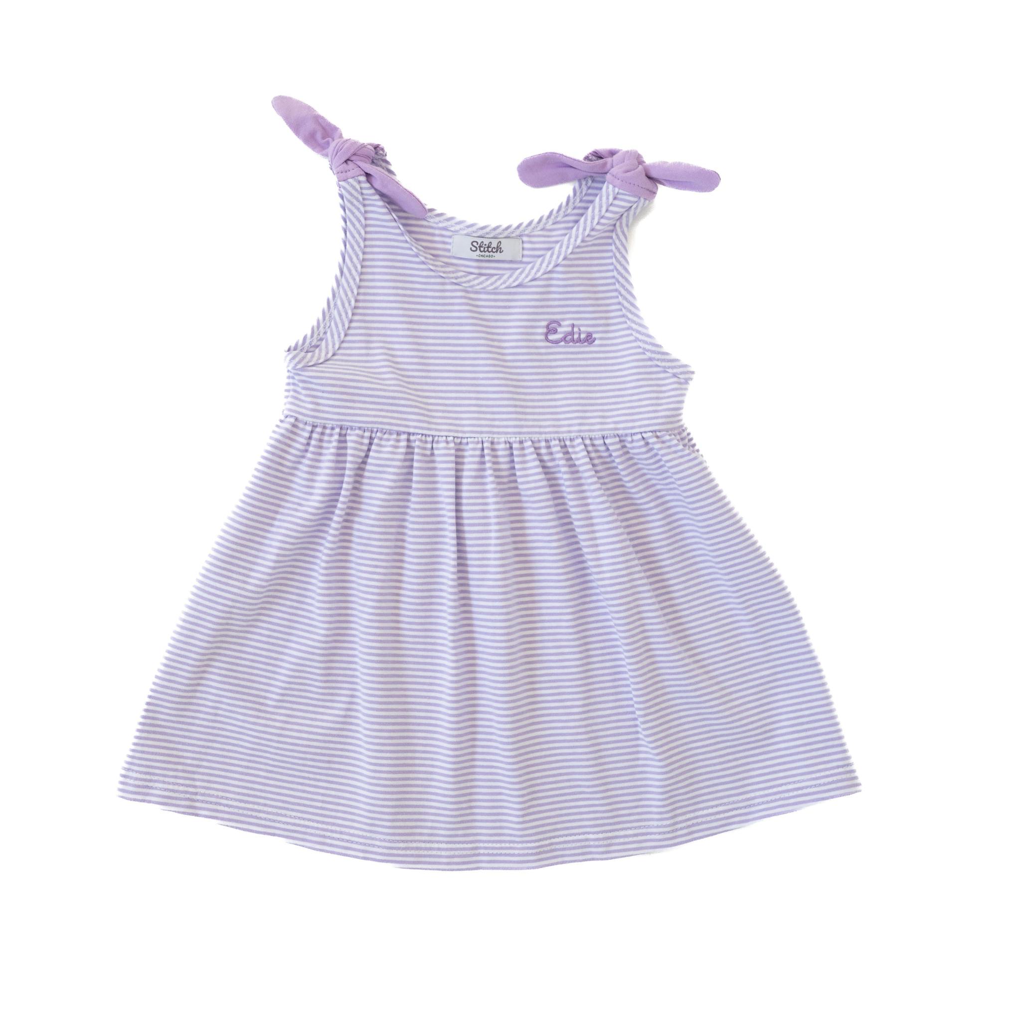Custom Embroidered Stripe Dress