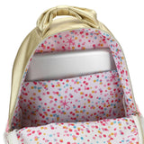 White and Gold Butterfly Backpack with Tuckaway Wings