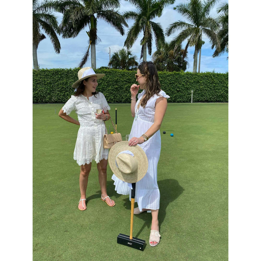 Zinnia Sun Hat - Wide & Short Red Grosgrain Ribbon