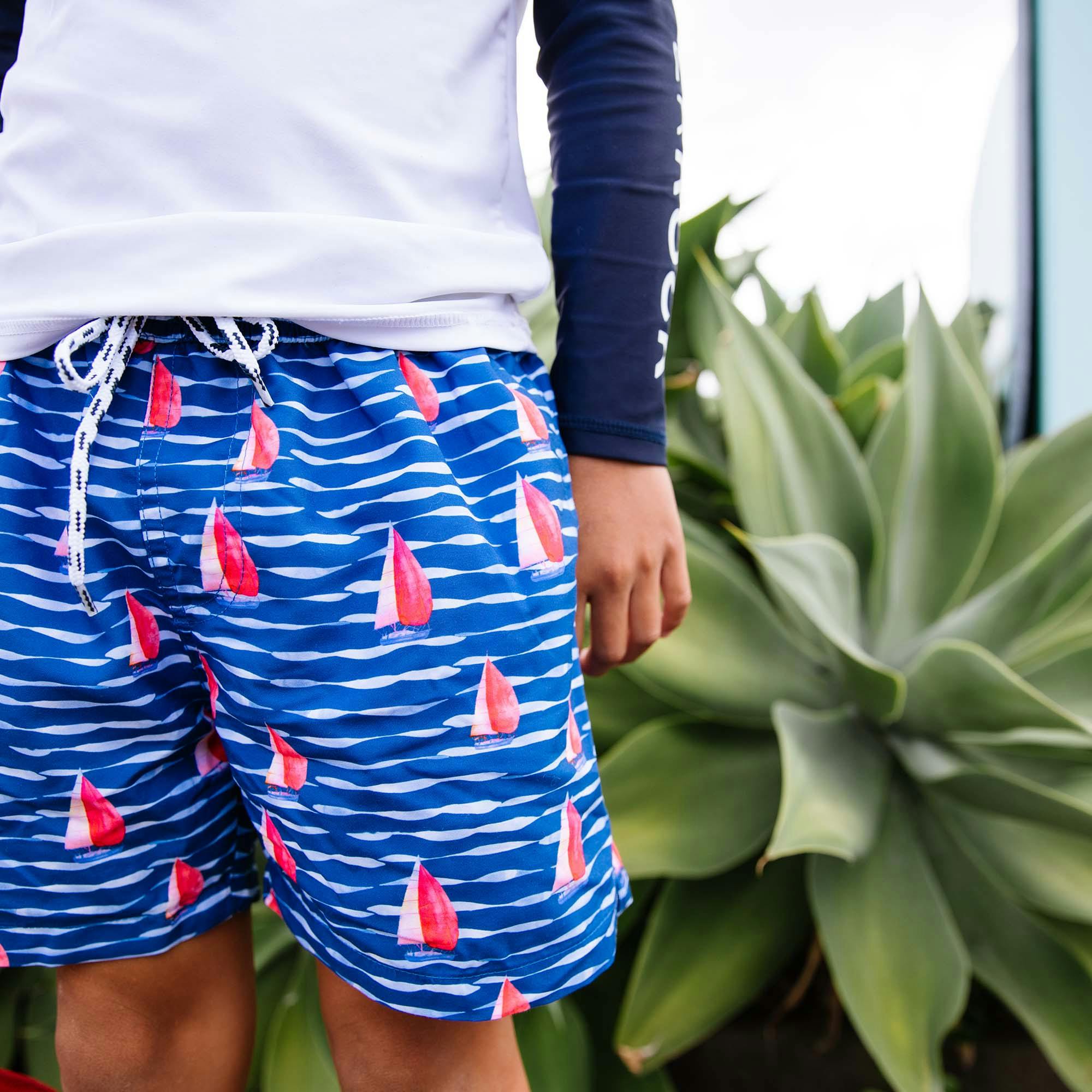 Sustainable Comfort Lined Drawstring Swim Short