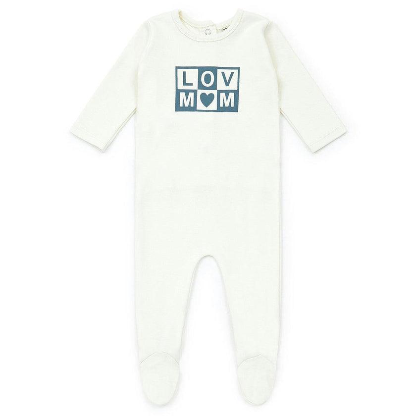 Love Mom Footed Pajamas
