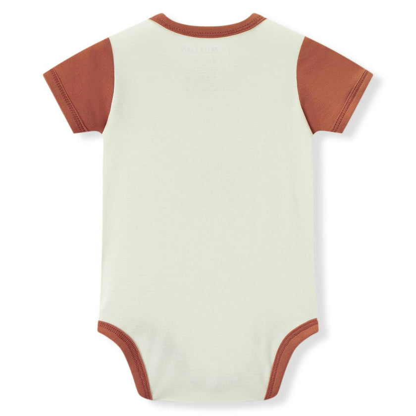 Milk Tea Bamboo Stretch Short Sleeve Sport One Piece