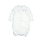 Organic Pima Baby Gown Palm Blue