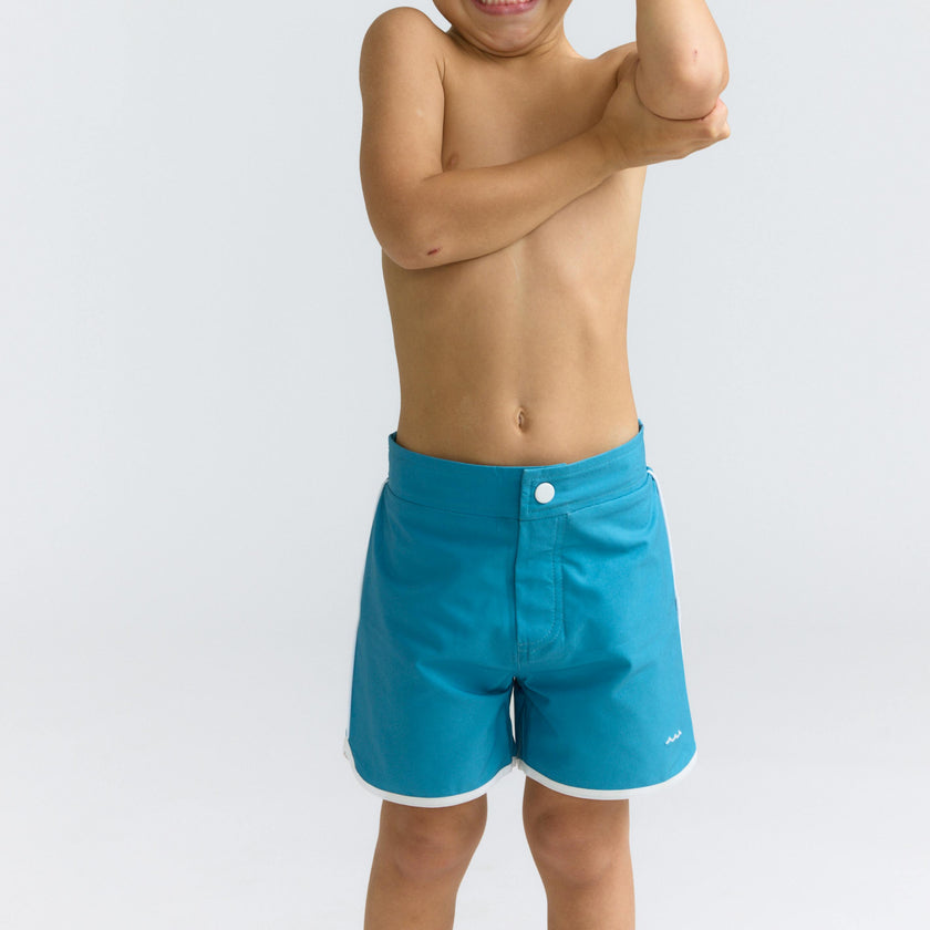 boys cerulean blue board short