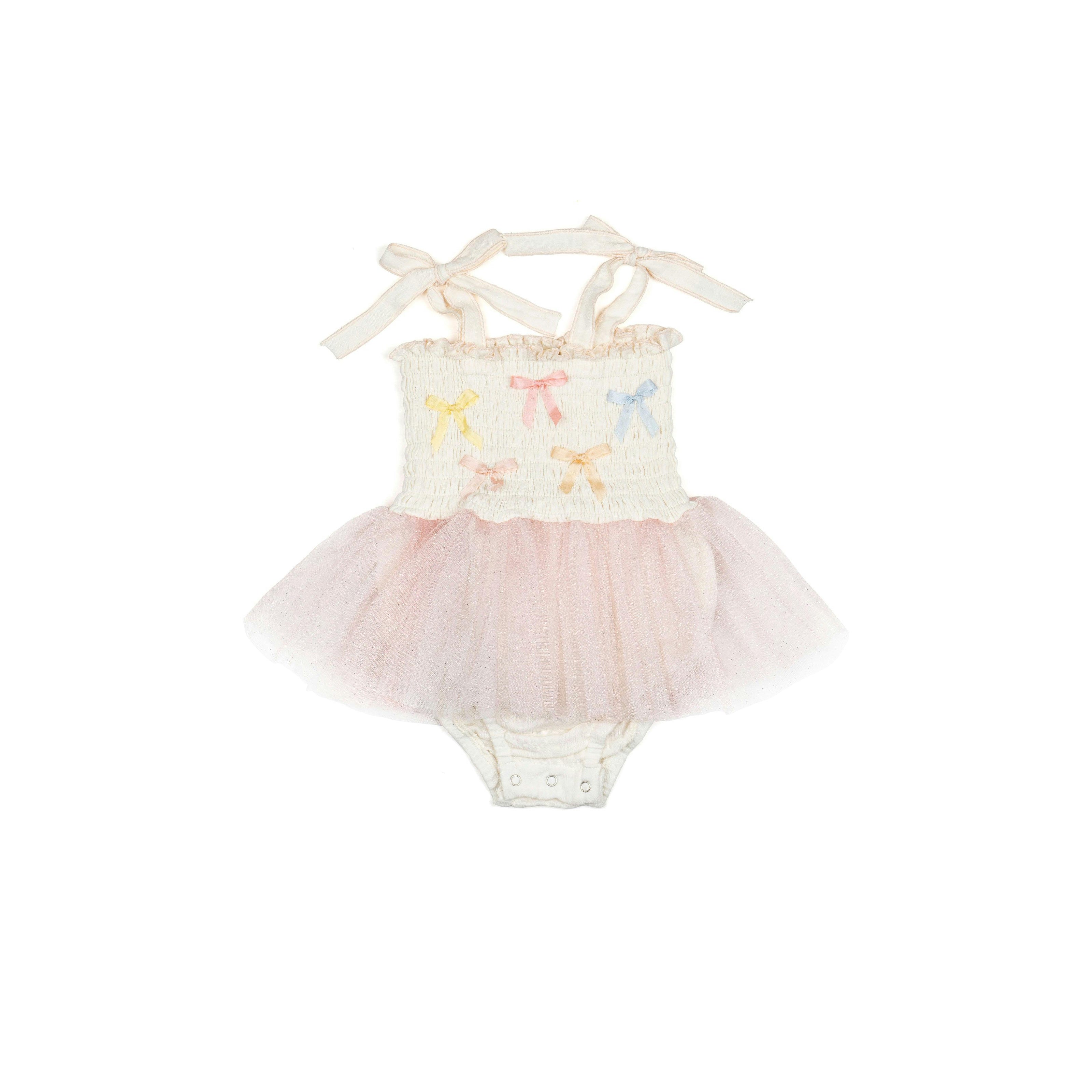 Bows Tutu - Ivory/Multicolor