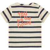 "You Are The Future" Graphic Print Striped T-Shirt