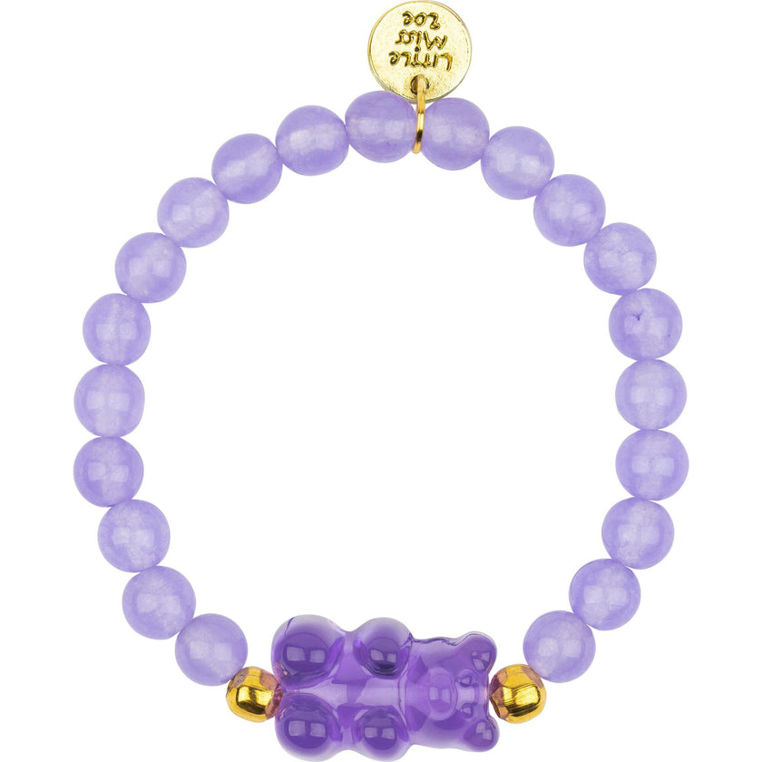 Gemstone Bracelet With Gummy Accent Charm