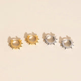 Spiked Chunky Huggie Hoop Earrings