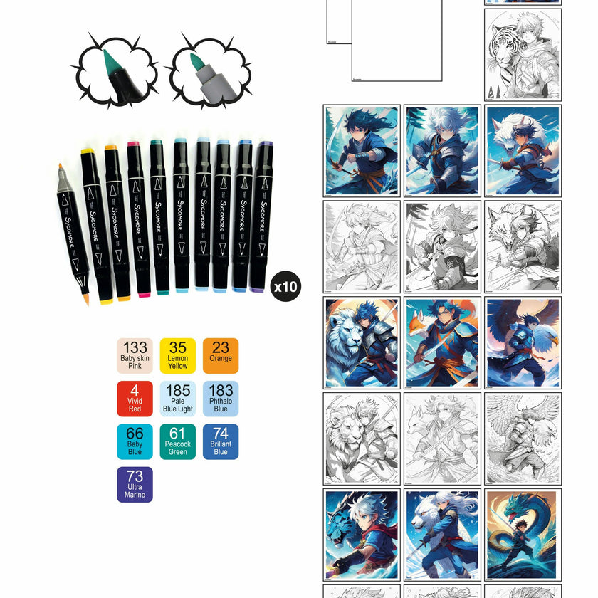Manga - Layout And Markers Warrior Heroes - 10y+
