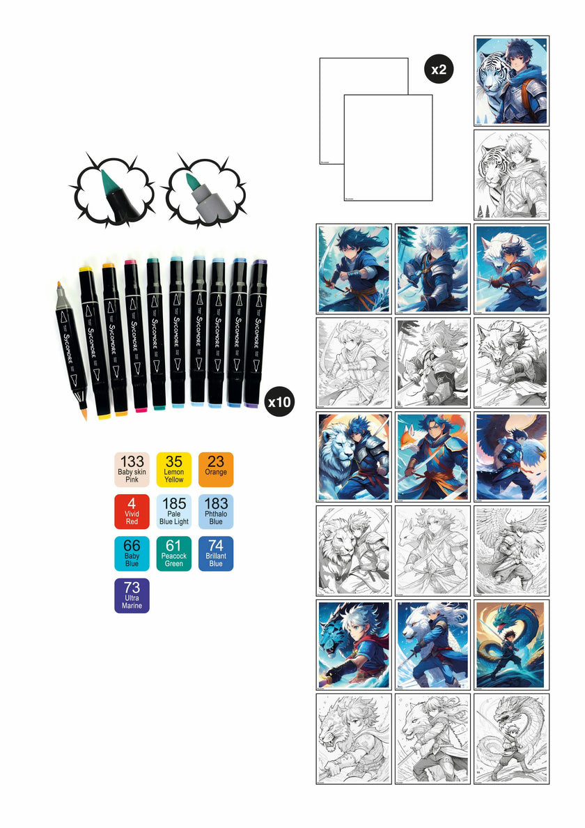 Manga - Layout And Markers Warrior Heroes - 10y+