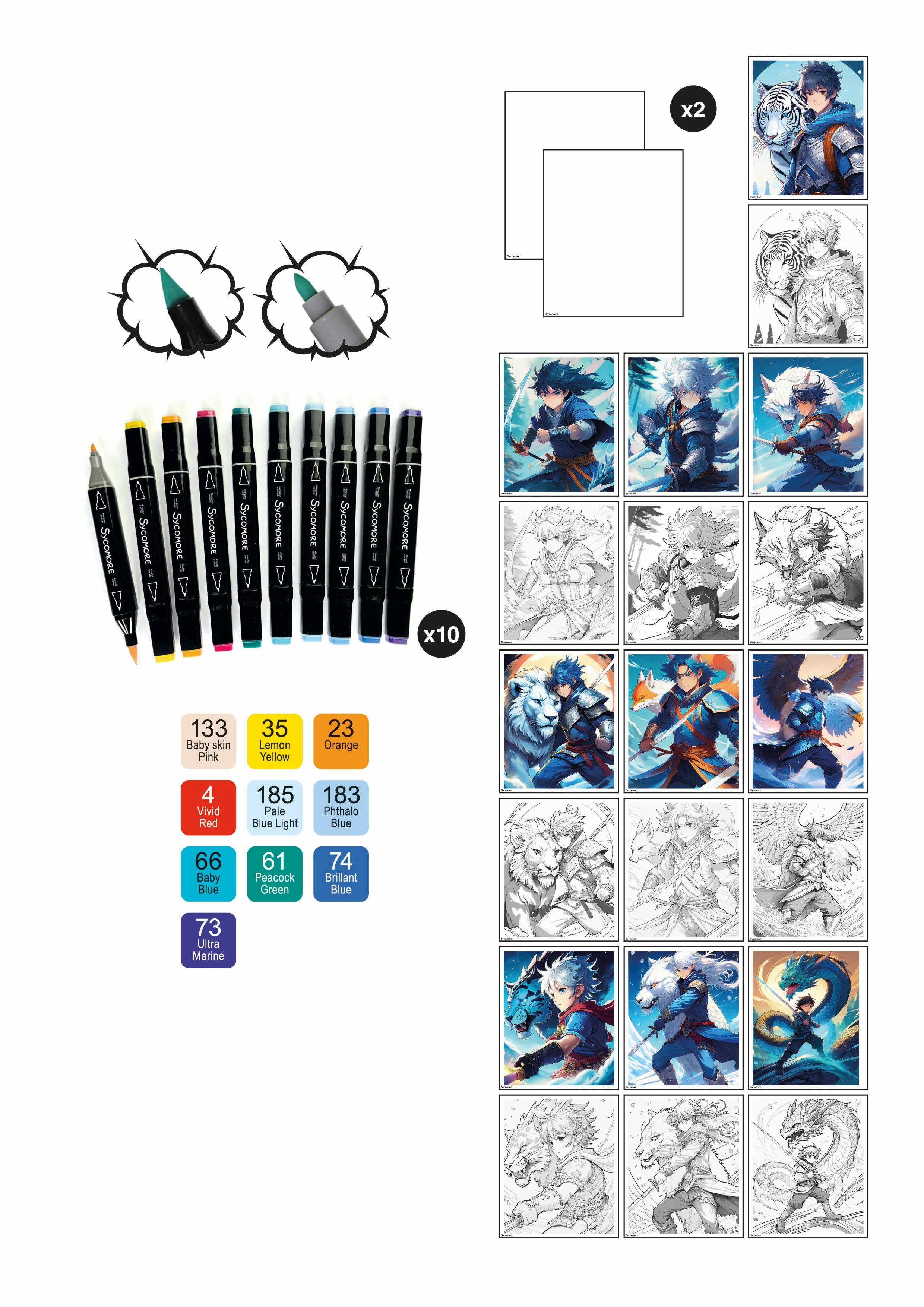 Manga - Layout And Markers Warrior Heroes - 10y+