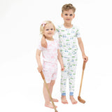 Golf Carts Blue - Short Sleeve Loungewear Set