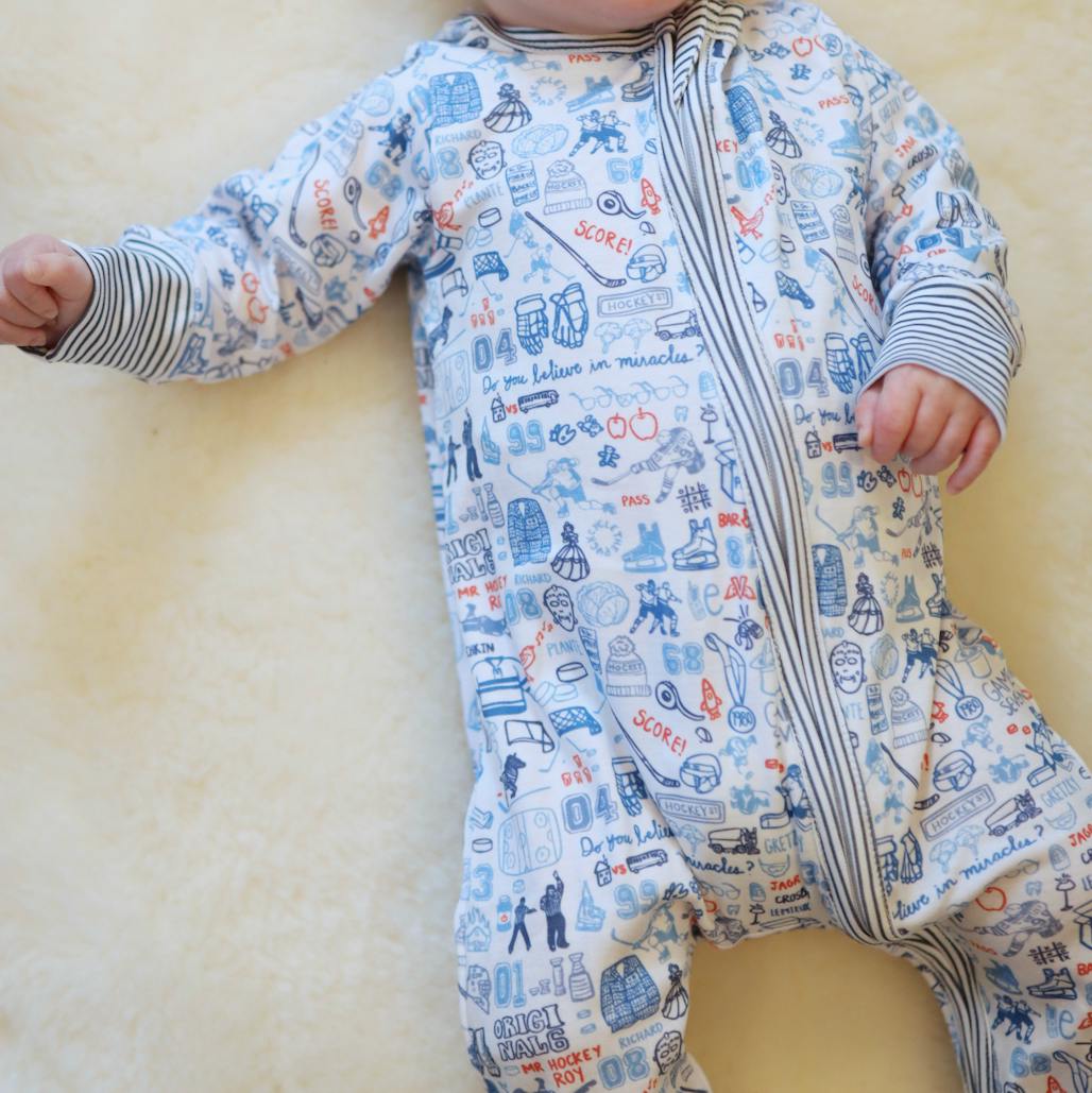 Hockey Zip Baby Onesie