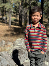 SPENCER Red Multi stripe Polo